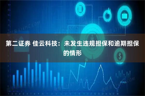 第二证券 佳云科技：未发生违规担保和逾期担保的情形
